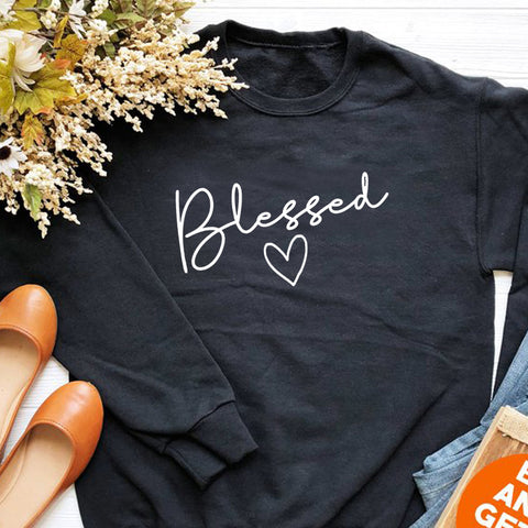 Blessed Love Long-Sleeved Sweater | Blessed Unisex Sweater | Faith Apparel
