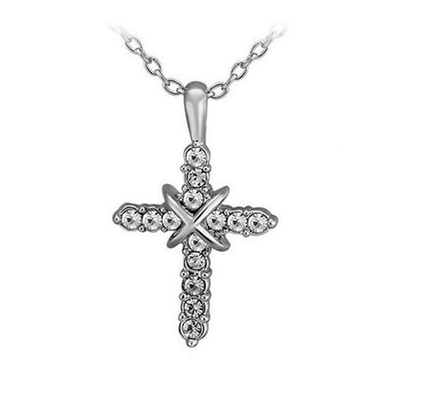 Studded Cross Clavicle Chain | Christian Necklaces | Christian Gift Ideas