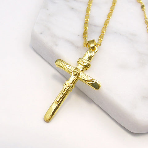 Gold-Plated Cross Necklace | Cross Pendant Necklace | Christian Gift Ideas