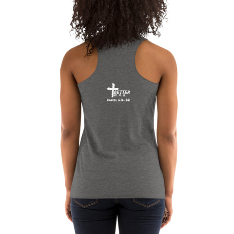 Camiseta sin mangas con espalda cruzada inspirada en leones | Camiseta sin mangas con espalda cruzada para mujer | Ropa de fe